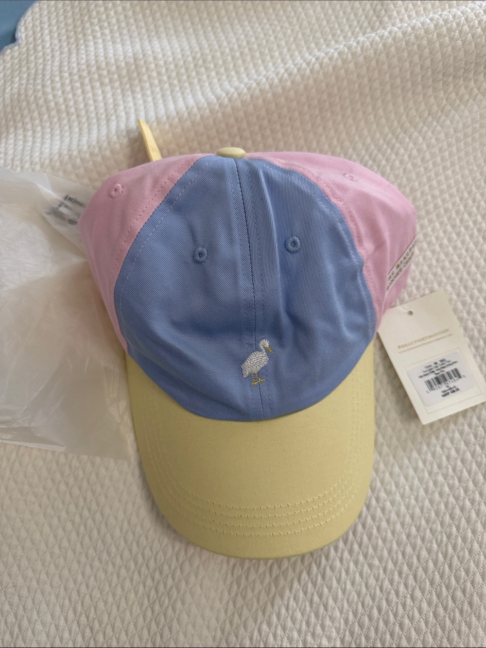 The Beaufort Bonnet Company Pastel Pink and Light Blue Colorblock Cap